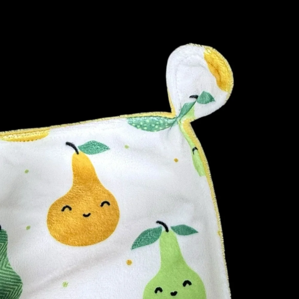 Mary Meyer Sweet Pear Fruit Soothie Lovey Security Blanket‎ 10 x 10 Yellow Lovie